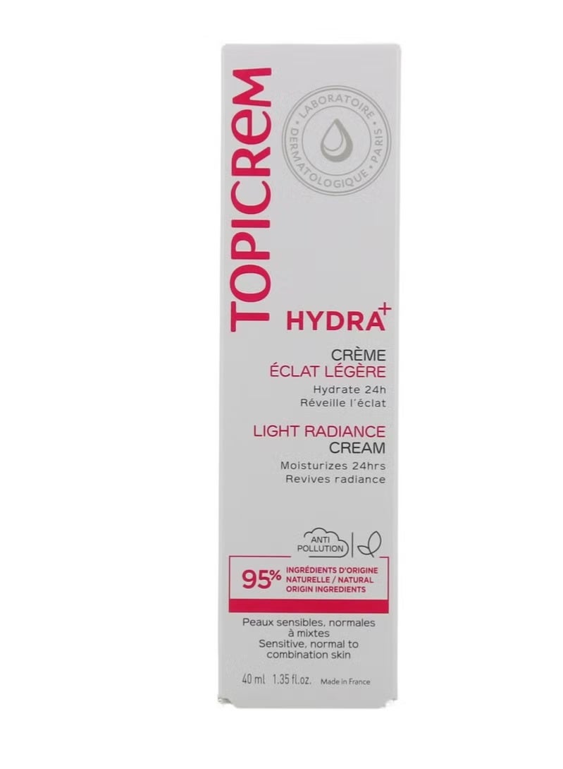 Topicrem Topi Cream Hydra+ Light Moisturizing and Brightening Cream 40ml - Image 2